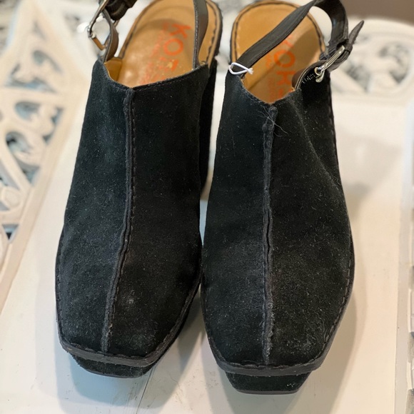 Michael Kors Collection 10 Suede Heels Sling Back Clog Style - Picture 2 of 5